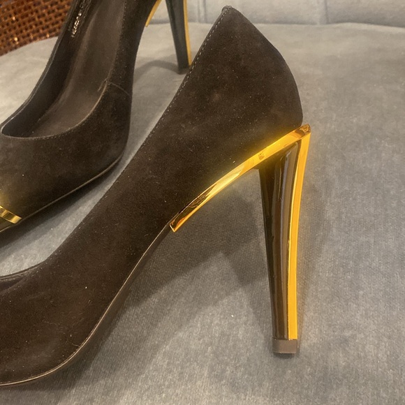 Jeffrey Campbell Conspiracy black and gold heels 8.5 - Picture 10 of 11